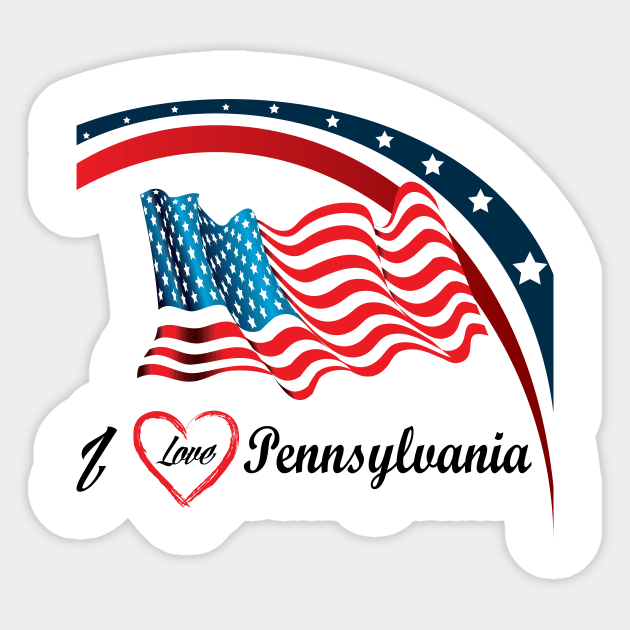 i love pennsylvania Sticker by Print On Demand✅